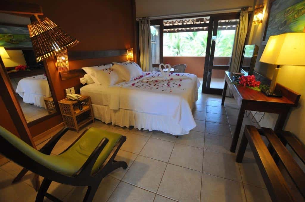 Quarto da Pousada Jambo, uma das dicas de pousadas na Linha Verde na Bahia