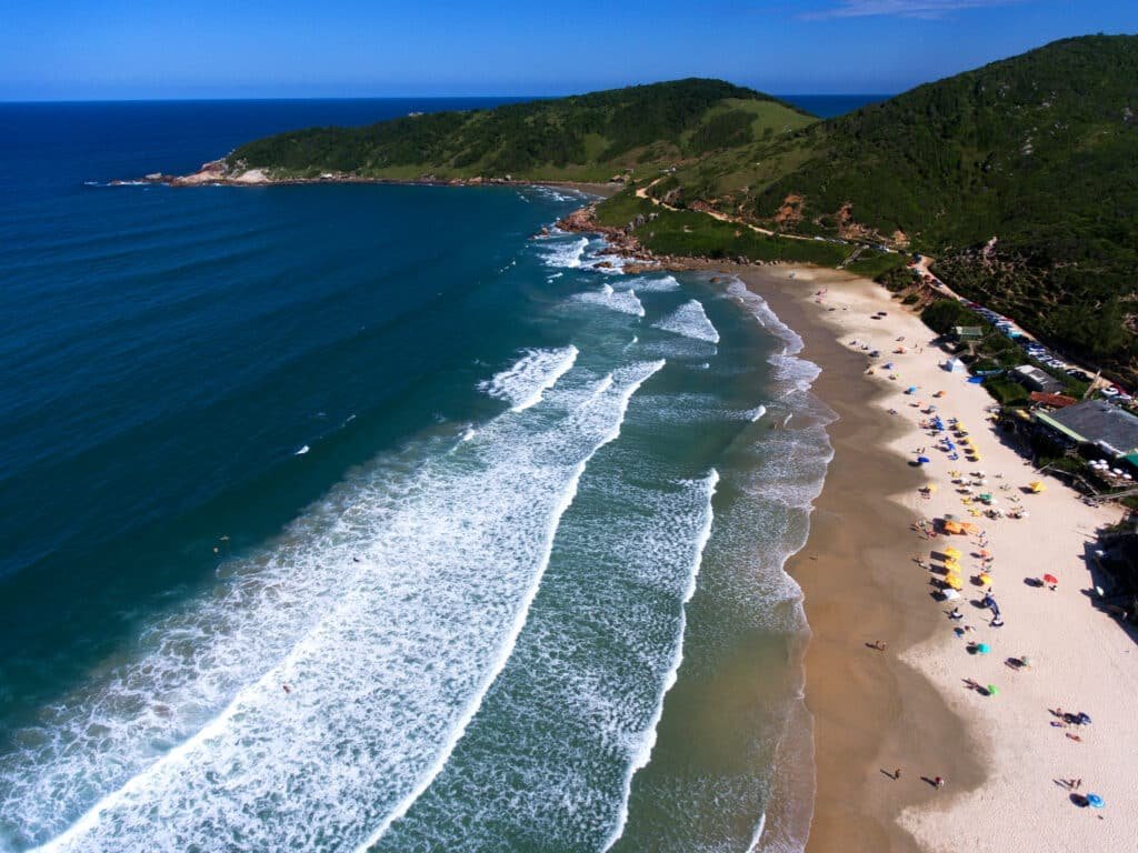 Praia do Rosa, em Santa Catarina.