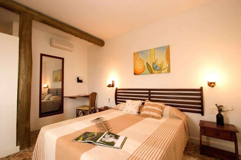Quarto de uma das pousadas em Pipa, a Pousada Ecovila Spa Da Alma