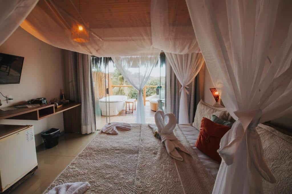 Quarto de uma das pousadas em Pipa, a Pousada Xamã