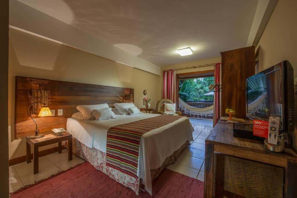 Quarto da pousada Refúgio da Vila, uma das pousadas na Linha Verde na Bahia